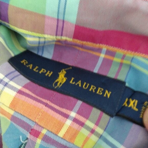 Ralph Lauren men's multicolor cotton long sleeve button down Sz XXL - Picture 8 of 8